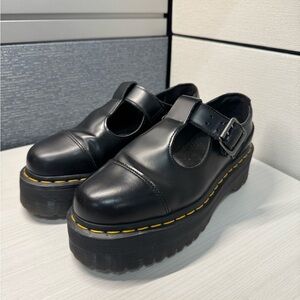 Dr. Martens Inspired Women's Black Mary Jane Platform Shoes